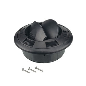 Diffuseur d'air rond noir pour montage au plafond de camping-car ou bus, grille réglable en plastique, 100/75 mm - Product Image 5