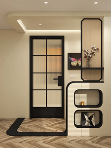 Puerta de Ducha Abatible Moderna de Aleación de Aluminio, Vidrio Templado, Entrada Interior para Baño, Superficie Acabada Impermeable - Product Image 4
