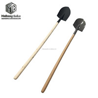 Bêche agricole DIY, pelle de jardinage en métal avec poignée en D et manche en bois, lame métallique, marque MB