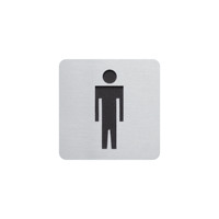 Pictogrammes en acier inoxydable satiné adhésif arrière de qualité supérieure symboles graphiques panneaux de signalisation