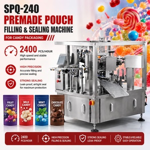 Remplisseuse automatique rotative pour sachets stand-up de bonbons et snacks assortis – Dosage fiable, scellages impeccables, fonctionnement haute vitesse - Product Image 1