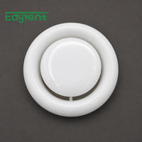 Grille de ventilation murale en plastique imitation porcelaine, diffuseur décoratif rond blanc pour plafond, sortie de climatisation HVAC pour la maison