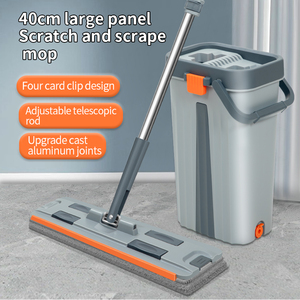 <span class=keywords><strong>2025</strong></span> lau phẳng và làm sạch bộ xô, lau và xô với bộ máy vắt, với tay cầm dài sử dụng ướt và khô để làm sạch gia đình - Product Image 1