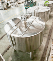 Cuve de mélange en acier inoxydable de qualité alimentaire sur mesure, équipement de transformation alimentaire pour produits laitiers, boissons, sauces et sirops