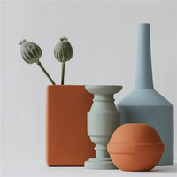 Vase en céramique artisanal élégant de style nordique pour la décoration de la maison, décorations de bureau pour Pâques