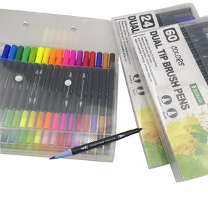 Stylo pinceau double pointe pour aquarelle, marqueur artistique non toxique personnalisé, ensemble de marqueurs fins - Product Image 1