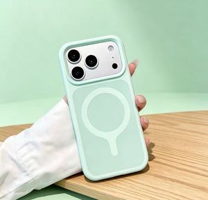 Coque de téléphone magnétique en silicone avancé GS010 pour iPhone 16 17 Pro Max, antichoc, couleur unie, mignonne - Product Image 5