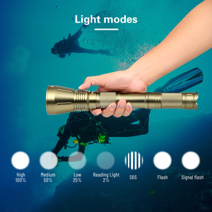 Torcia Subacquea Potente Asafee Nuovo Design XHP70 SST70 per Immersioni Lunghe, con Due o Tre Batterie, per Pesca Subacquea e Immersioni - Product Image 4