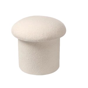 Mushroom Shaped <b>Storage</b> <b>Stool</b> Milky White Home Ottoman Seat <b>With</b> Lid For Living Room Bedroom - Product Image 5
