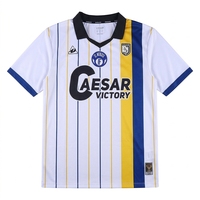 Camiseta de Fútbol Personalizada OEM Estilo Urbano Holgado con Hombros Caídos, Cuello Polo Acanalado, Estilo Vintage para Equipos