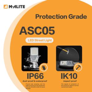 Lampadaire LED commercial à longue durée de vie 100000H, IP66 IK10, optique large, pour autoroute, rue, voie publique, parking - Product Image 2