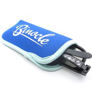 Étui souple et durable en néoprène pour lunettes de lecture et de soleil, design simple, étui portable à fermeture éclair avec protection pliable - Product Image 4