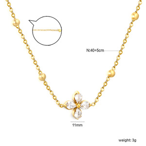 Collar con Colgante de Lazo de Diamantes, Cadena de Oro, Cristal Tallado en Forma de Corazón, Joyería para Mujer de Uso Diario - Product Image 5