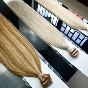 Jasminebeauty Double Drawn European <b>Russian</b> Human Hair Tape Hair Extension 100% Virgin Remy Tape in Hair Extension - Product Image 2