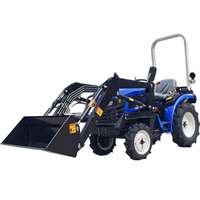 Tracteurs diesel compacts chinois de 25 CV 4x4 4WD, mini-tracteurs à roues pour vergers et jardins, pour l'agriculture