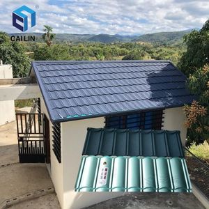 Matériaux de toiture en acier léger et durable Cailin, toiture en métal revêtue de pierre en aluminium, tuiles espagnoles - Product Image 4
