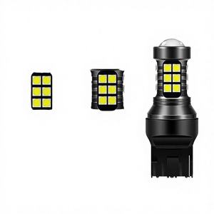 Luz LED de Señal de Giro Blanca Fría 1156 P21W BA15S 1157 BAY15D 3030 27SMD 7440 3157 7443 para Abarth, Luz de Reversa y de Freno, Nueva - Product Image 3