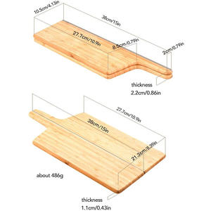 Tabla de cortar plegable de bambú Premium Tabla de cortar natural con mango - Product Image 4