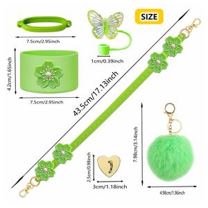 Juego de Accesorios <span class=keywords><strong>para</strong></span> Vasos, Incluye Correa Ajustable <span class=keywords><strong>para</strong></span> Botella de Agua, Funda de Silicona, Cubierta <span class=keywords><strong>para</strong></span> Pajita Antiderrames - Product Image 5