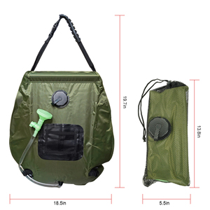 Sac de douche solaire portable 20L en PVC pour camping, plage, randonnée, piscine, chauffage de l'eau - OEM Usine - Product Image 3