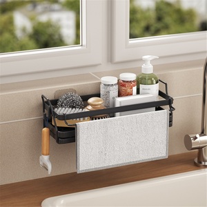 Modern Kitchen <b>Racks</b> Standing Type Spice Storage <b>Racks</b> Stainless Steel Waterproof Sink Sponge Drain Baskets - Product Image 3