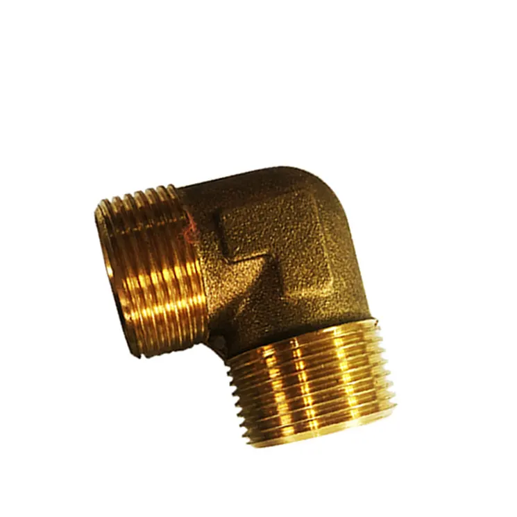 Brass compression tube fitting 90 degree elbow