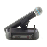 PGX4 Beta58A Harga Terjangkau Uhf Dual Channel Headset Jangkauan Jauh Satu Drag Satu Mikrofon Nirkabel PGX24