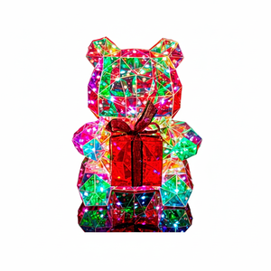 Orso di Cristallo LED 10 Pollici con Luci Natalizie e Telecomando, 12 Pezzi/Confezione, Modello 377561 - Product Image 2