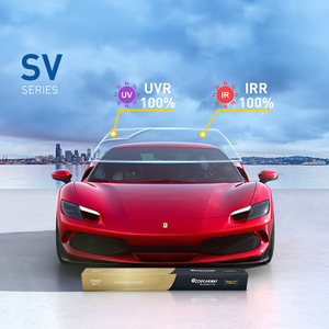 Film pour vitres en céramique nano série <span class=keywords><strong>SV</strong></span>, options de transparence visuelle (VLT) de 10 % à 71 %, blocage UV à 99 %, rejet IR à 99 %, teinte noire à faible opacité pour voiture, garantie 8 ans - Product Image 1