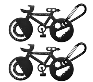 Black Bike Shaped Multi Tool Buckles Thẻ Thép Không Gỉ Nhỏ Gọn Bền Cho Cắm Trại Đi Bộ Đường Dài Đi Xe Đạp - Product Image 1