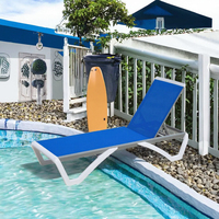 Chaise longue moderne réglable et portable en plastique résistant aux intempéries pour extérieur, plage, terrasse, parc, hôtel - Luxe et soleil