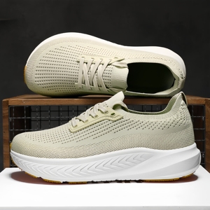 Chaussures décontractées en maille respirante pour hommes, entièrement noires, légères, à lacets, absorbant les chocs, antidérapantes, baskets de travail - Product Image 2