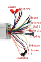 GREENTIME 48V 60V 1500W 45A Brushless DC Motor Controller Ebike Scooter Controller + X5 Display One Set