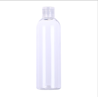 Bouteille en plastique PET transparente avec bouchon à clapet pour parfum et shampoing, disponible en plusieurs tailles : 30ml, 50ml, 100ml, 120ml, 200ml, 250ml, 300ml, 500ml