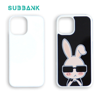 Coque de téléphone vierge en TPU écologique avec plaque en aluminium et logo imprimé par sublimation 2D pour iPhone – Vente en gros Subbank pour Halloween