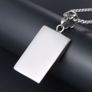 Collar con colgante de calavera Ace Of Spades, colgantes temáticos de acero inoxidable a la moda para hombre, regalo SP479 - Product Image 4