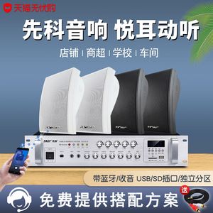 Sast Multiplex Amplifier With 4 Wall Mount <b>Speakers</b> For Indoor Background Music Restaurant Audio System 8 Ohm 2.0 Channel - Product Image 5