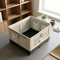 Caisses de stockage logistique pliables empilables robustes, conteneurs en plastique personnalisés, boîtes de rangement, bacs