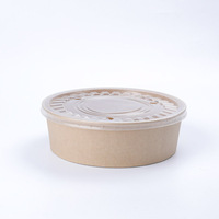 Bols en papier couché PE jetables de Promotion chaude pour collations salade de crème glacée et impression de gaufrage d'aliments pour animaux de compagnie