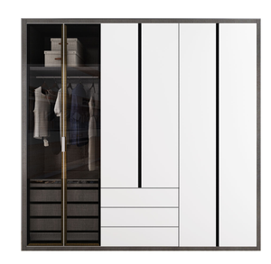 Ensemble de garde-robe personnalisé dressing-in <span class=keywords><strong>vestiaire</strong></span> coiffeuse combinaison style crème une <span class=keywords><strong>porte</strong></span> à la garde-robe du haut - Product Image 2