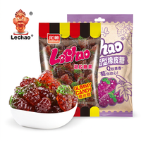 Bonbons Lechao, emballage personnalisé à marque privée, bonbons gélifiés en forme de raisin 3D, bonbons gélifiés halal pour enfants