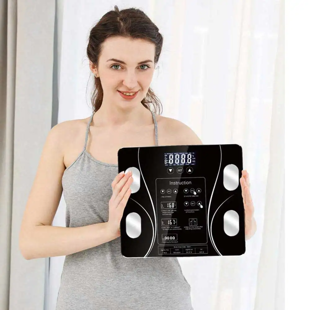 Bathroom Scale LED Electronic Digital Weight Scale Body Fat Smart Household Weighing Balance Connect Composition Weight Scale