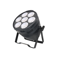Lampu panggung Led Cob 2 dalam 1 400W, lampu sorot panggung kontrol Dmx datar aluminium 7 mata Cob