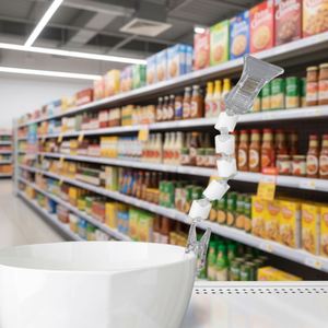 Porta precios de PVC transparente y duradero para supermercado, clip POP de 45 mm para exhibición de letreros, para una gestión eficaz de almacenes y suministros - Product Image 3