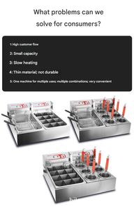 Freidoras eléctricas comerciales de un solo o doble tanque para restaurante, para pescado, donuts, patatas fritas, pollo; y estufa Kanto para cocinar pasta y dumplings. - Product Image 2