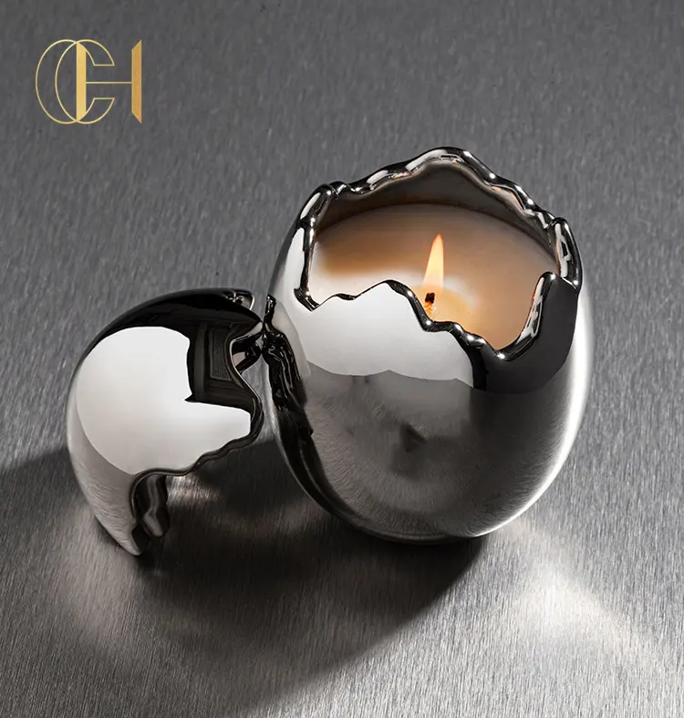 C & H novità per matrimonio candele di lusso candela di soia con oli essenziali aromi candele profumate all'uovo