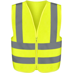 Chaleco <span class=keywords><strong>de</strong></span> Seguridad Industrial Reflectante <span class=keywords><strong>de</strong></span> Alta Visibilidad para Hombre, con Cierre, para Construcción y Almacén, Color Amarillo Clase 2, con Logotipo Personalizado - Product Image 1