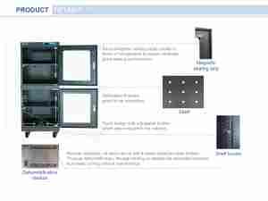 خزانة تجفيف عالية الكفاءة بسعة 540 لتر ورطوبة 20%-60%، مناسبة لتصنيع الإلكترونيات/المنتجات الطبية/الطاقة الجديدة/الأشباه الموصلات - Product Image 4