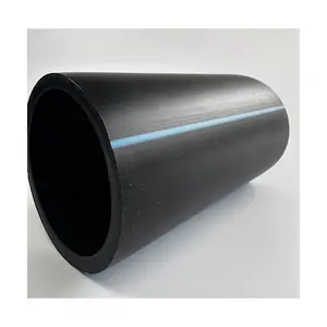 Tubo de água hdpe pn10 pe100, tubo de água hdpe de 110mm, tubo de drenagem hdpe perfurado subterrâneo de grande diâmetro