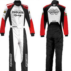 Combinaison de pilote automobile unisexe en polyester respirant, coupe-vent et imperméable avec logo personnalisé, vêtements de sport de course automobile - Product Image 4